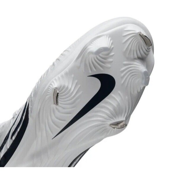 Size 9 Nike Alpha Huarache NXT Baseball Cleats Metal White Navy DJ6517-103 - Picture 6 of 6